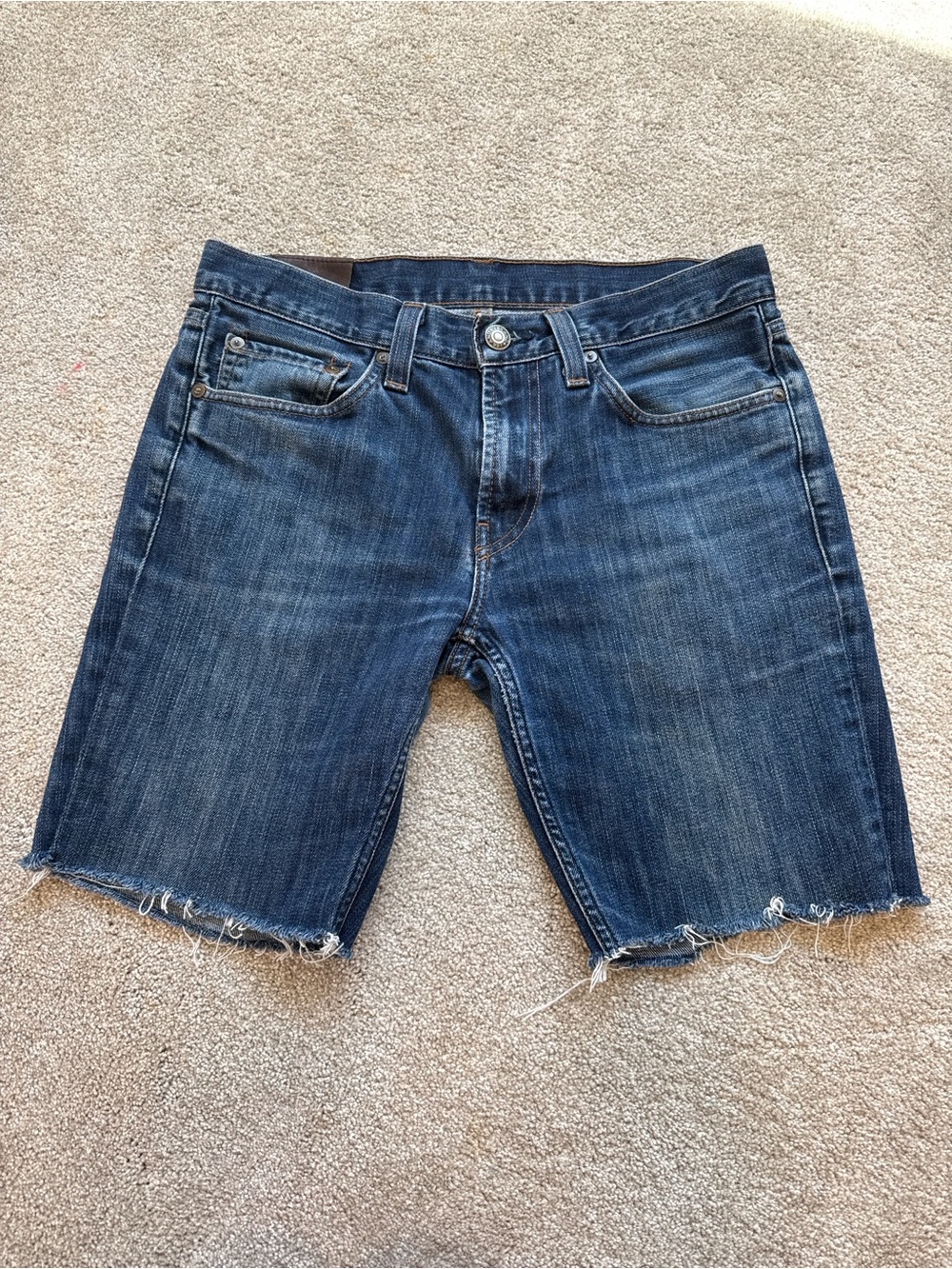 J Brand Denim Cutoff Shorts Size 31 Raw Hem Medium Wash Distressed